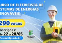 IFPI abre 290 vagas para curso grátis de Eletricista de Sistemas de Energias Renováveis