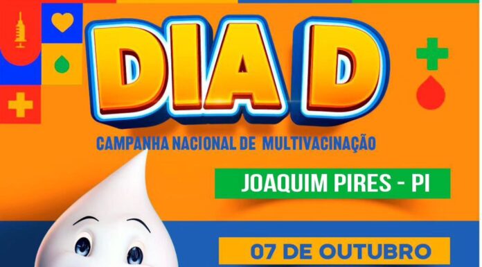 Campanha Nacional de Multivacinação terá dia D em Joaquim Pires neste sábado dia 07