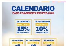 Calendário para pagamento do IPVA 2024 com desconto de 15% vai até 31 de janeiro