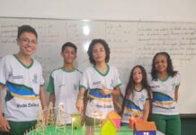 Com uso de maquetes, estudantes do Ceti Doroteu Sertão em Joaquim Pires demonstram fenômenos físicos