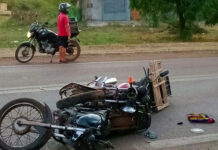 Duas pessoas ficam feridas após colisão entre motos na BR-343 em Piracuruca