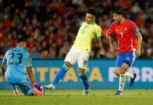 De virada, Brasil vence Chile por 2 a 1