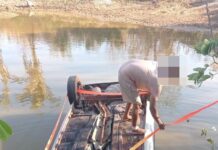Motorista perde controle de veículo e carro cai em açude na BR-222 em Esperantina