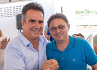 Ex-vereador Luizinho acompanha Senador Ciro Nogueira em Inauguração no Povoado Estreito